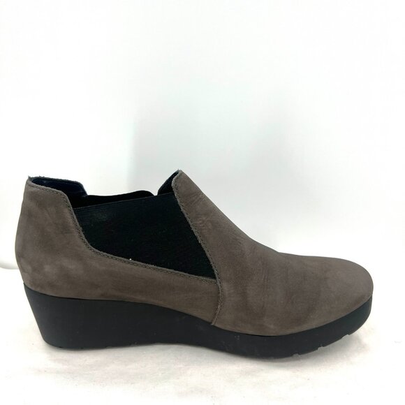 Mephisto Tosca Gray Leather Wedge Air Jet Bootie Women's 9 - Picture 3 of 10